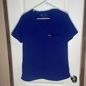 Figs Women's Dark Blue Catarina One-Pocket V-Neck Top Scrub Size‎ Medium
